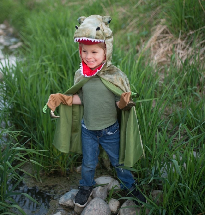 Cape T-Rex Grandasaurus avec griffes vert