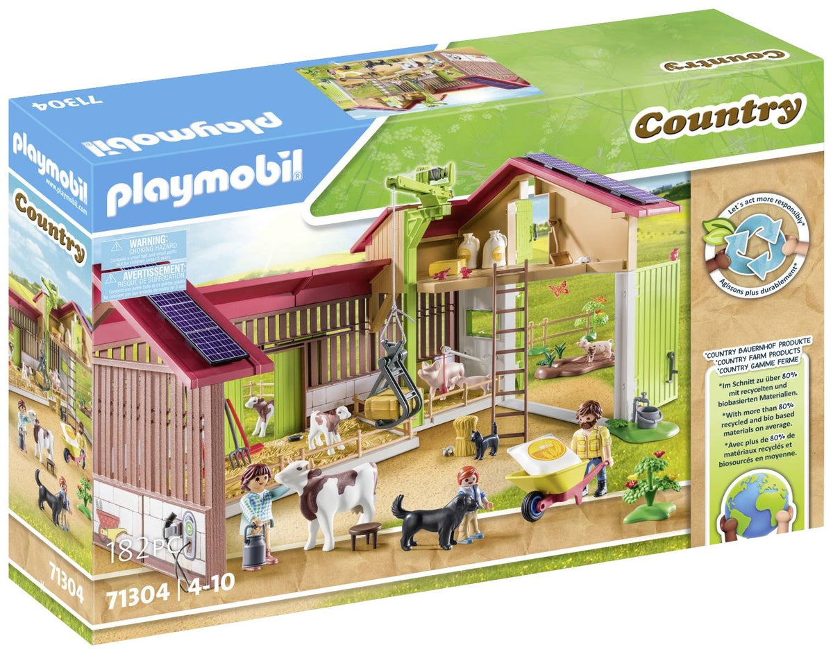 Ferme avec panneaux solaires