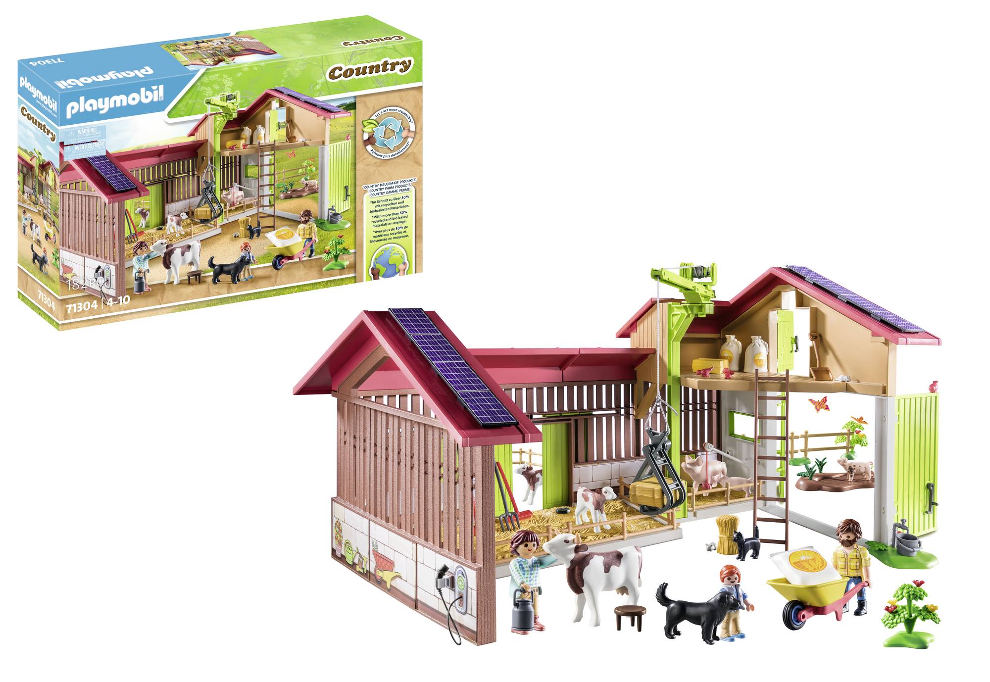 Ferme avec panneaux solaires