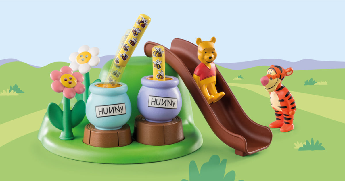 Winnie l'ourson et Tigrou avec jardin d'abeilles
