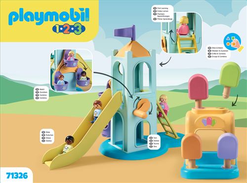 Aire de jeux avec toboggan geant Junior