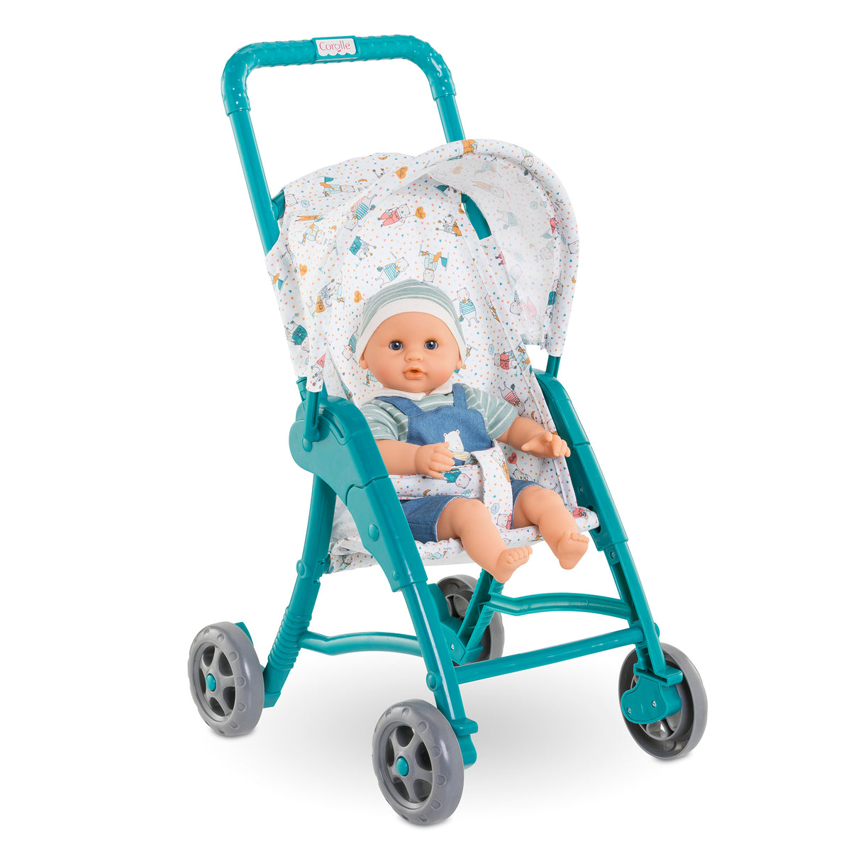 Poussette oursons por poupon 30 cm