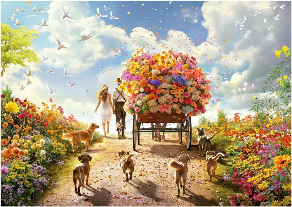 Transport de fleurs, 1000 pièces