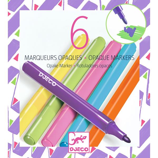 6 opaque markers / 80s