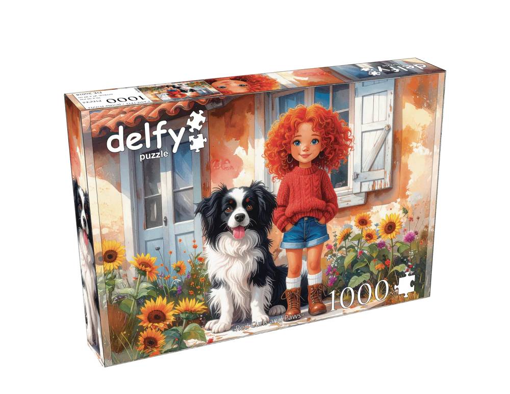 Red curls and paws, 1000 pièces