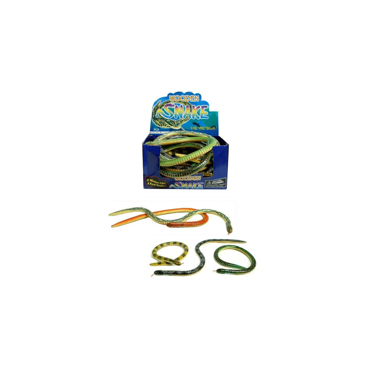 Serpent en bois 70 cm