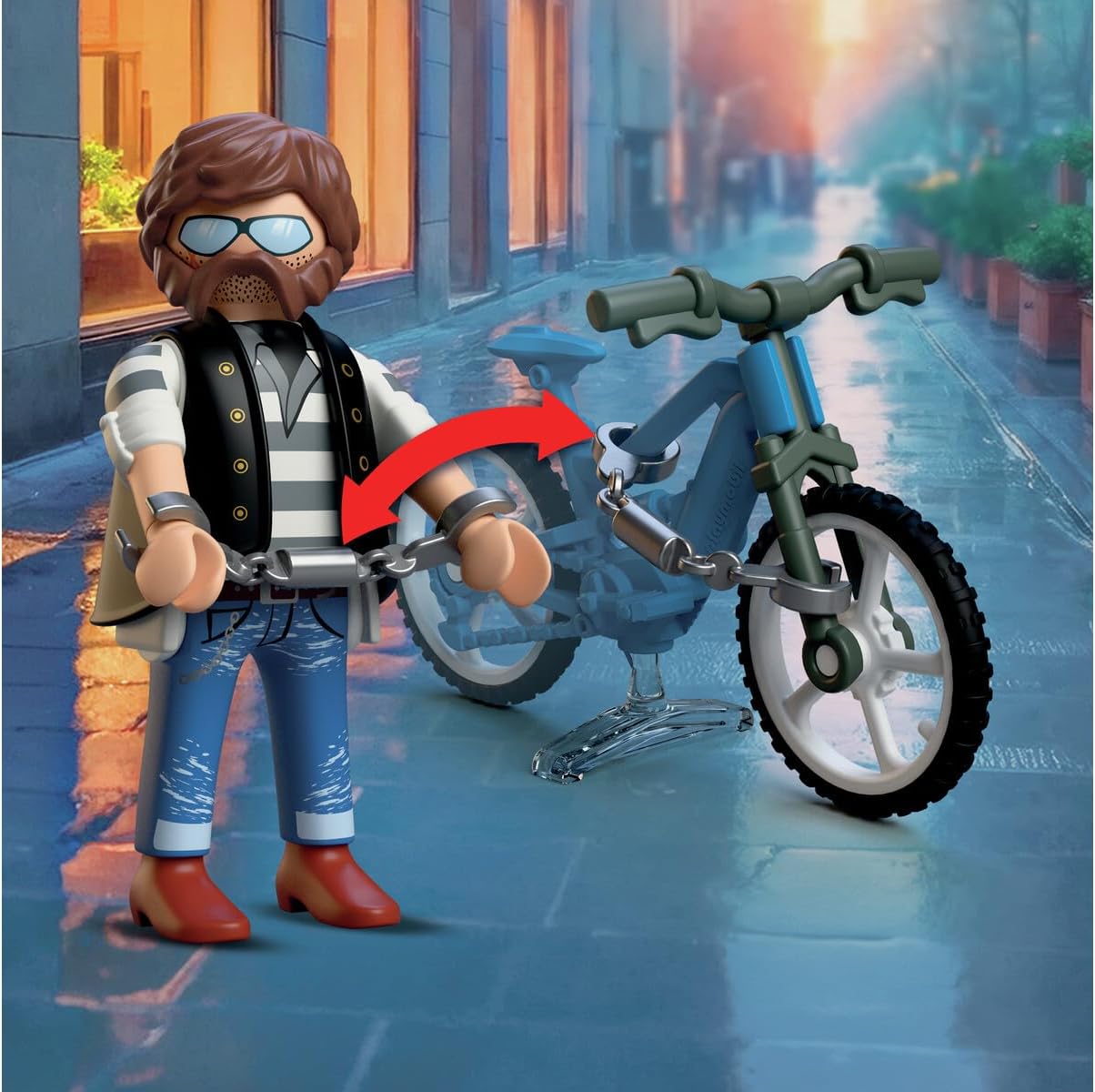 Policier et voleur de vélo