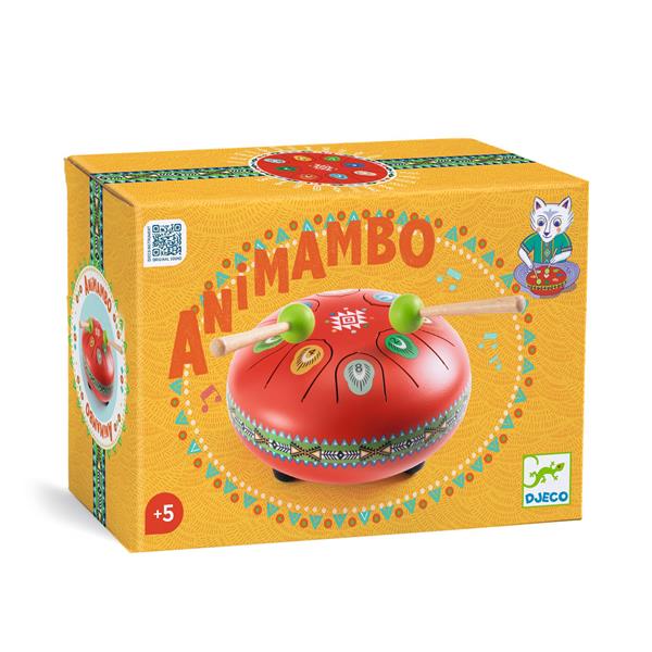 Animambo - Tambour à languettes rouge - 8 notes