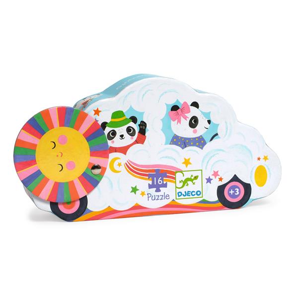 Puzzle silhouette - Voiture nuage