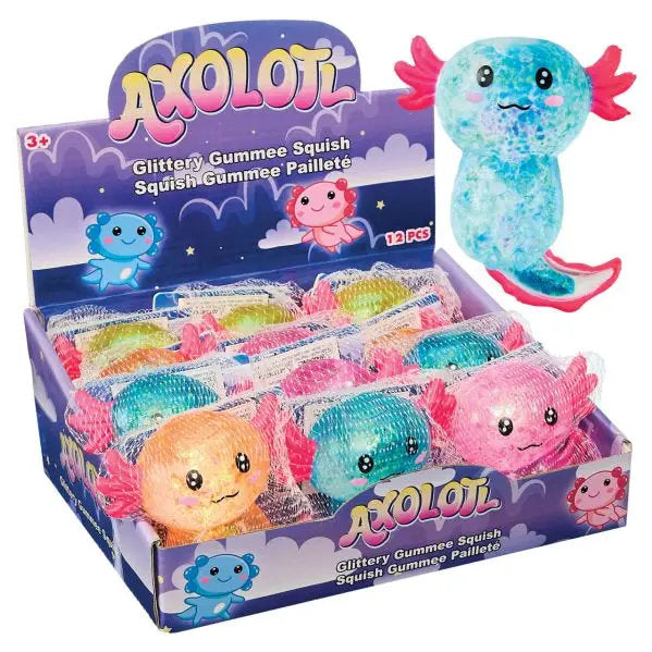 Squish gummee axolotl pailleté