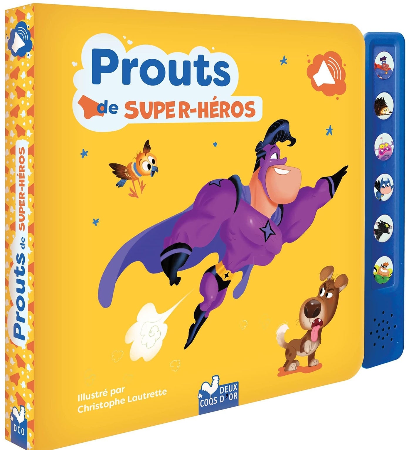 Prouts de super héros : livre sonore avec boitier