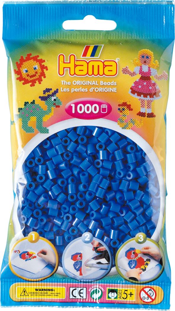 Sac de 1000 billes HAMA, bleu pâle