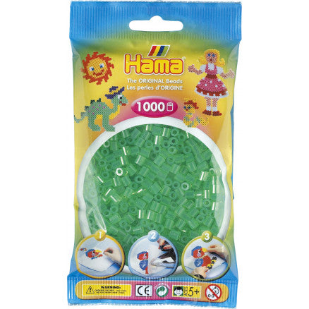 Sac de 1000 billes HAMA, vert translucide