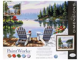 Matinée au bord du lac - peinture à numéros