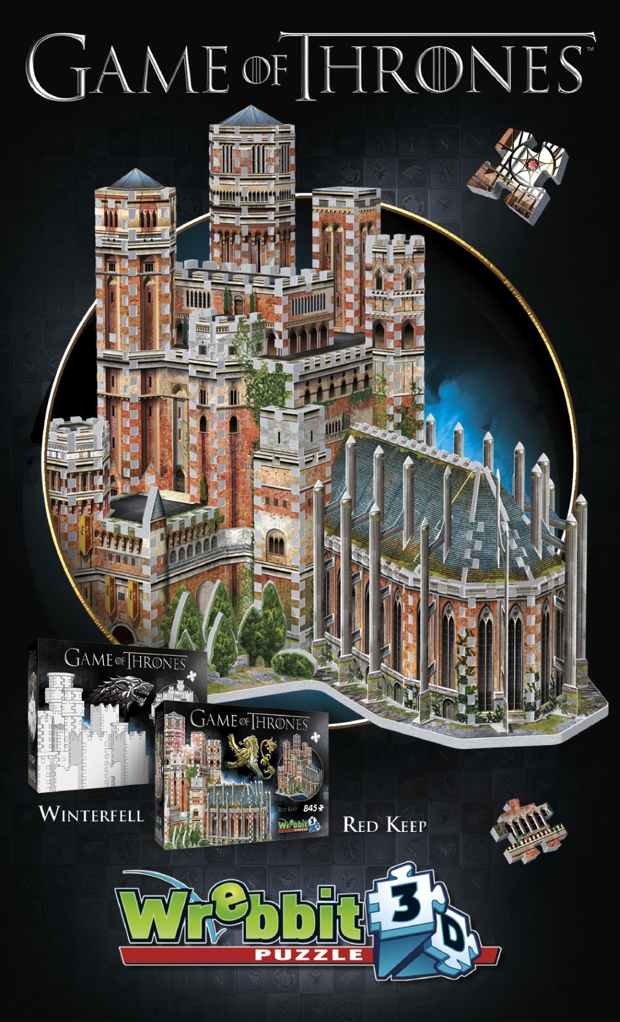 Le donjon Rouge - Game of thrones - 845 pièces 3D