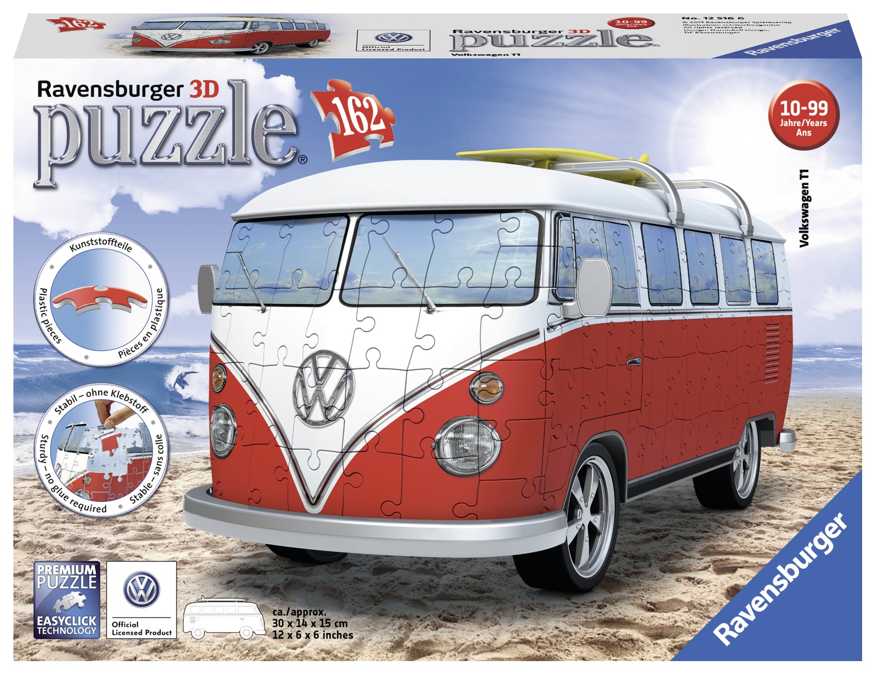 Iconique 3D Volkwagen Bus, 162 pièces