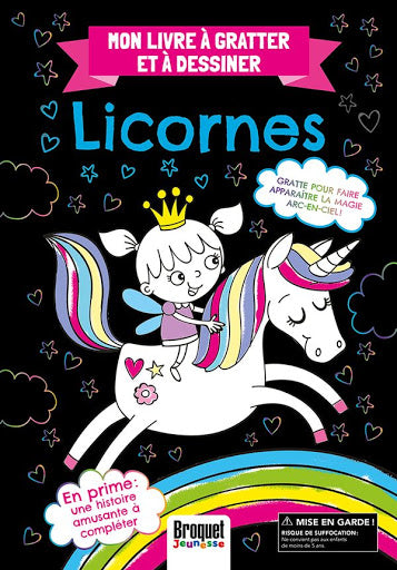 Mon livre à gratter et à dessiner Licornes