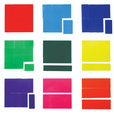 Ensemble de fractions carrées (51 pcs.)