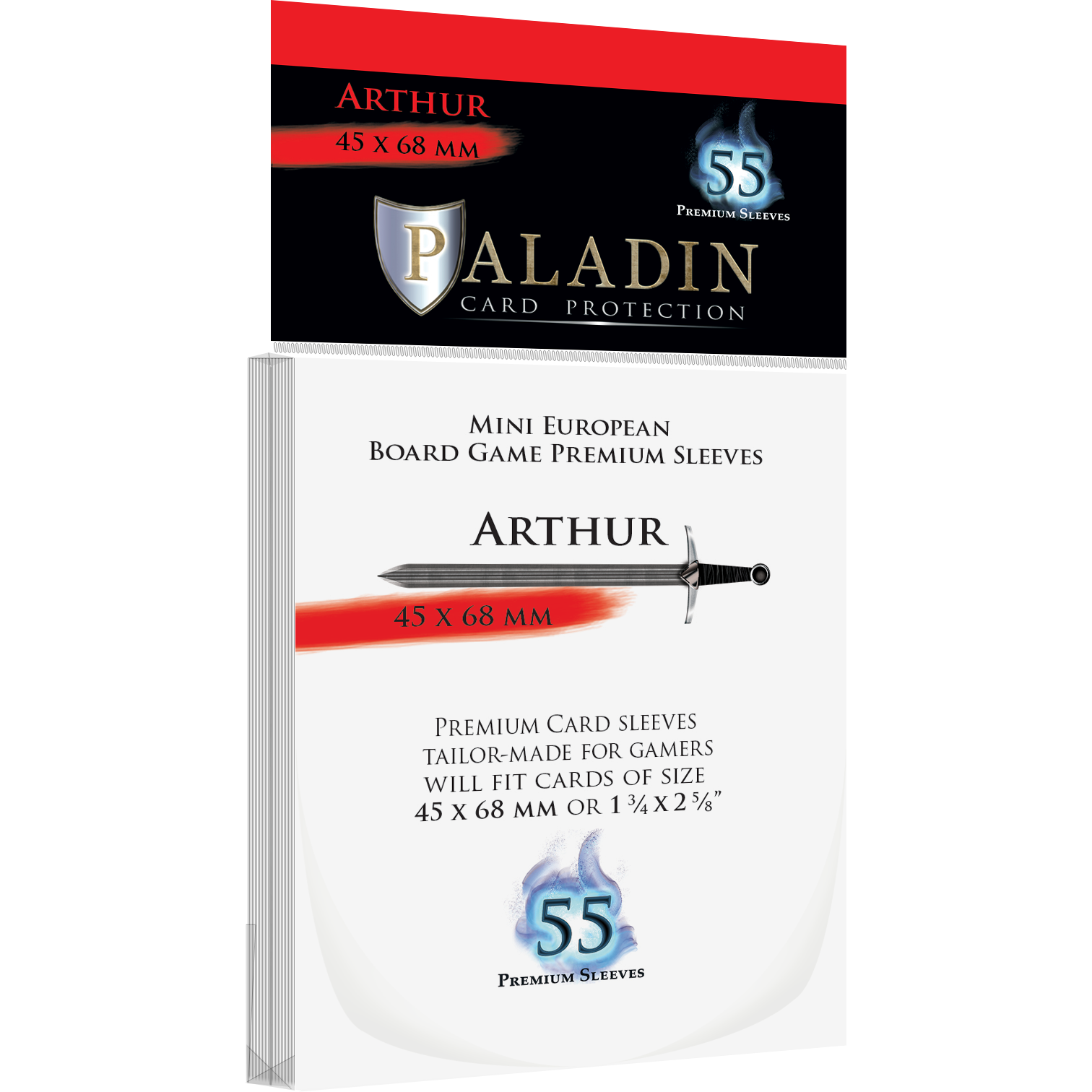 Protecteurs de carte Paladin premium 45mm x 68mm