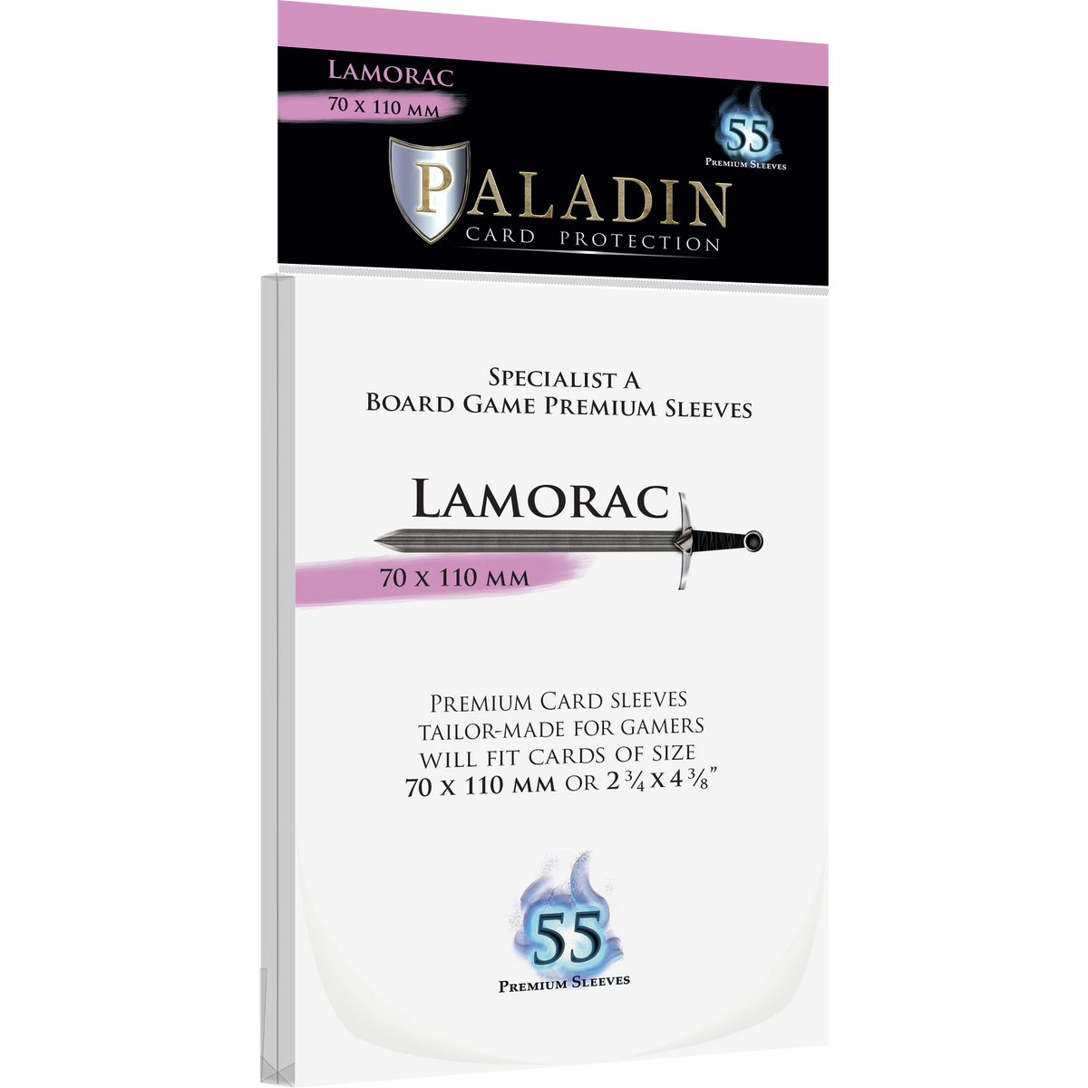 Protecteurs de carte Paladin premium 70mm x 110mm