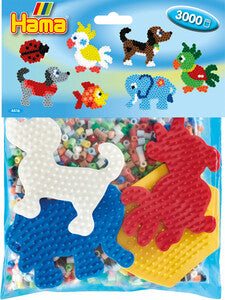Hama sac de 3000 perles et planchettes chien
