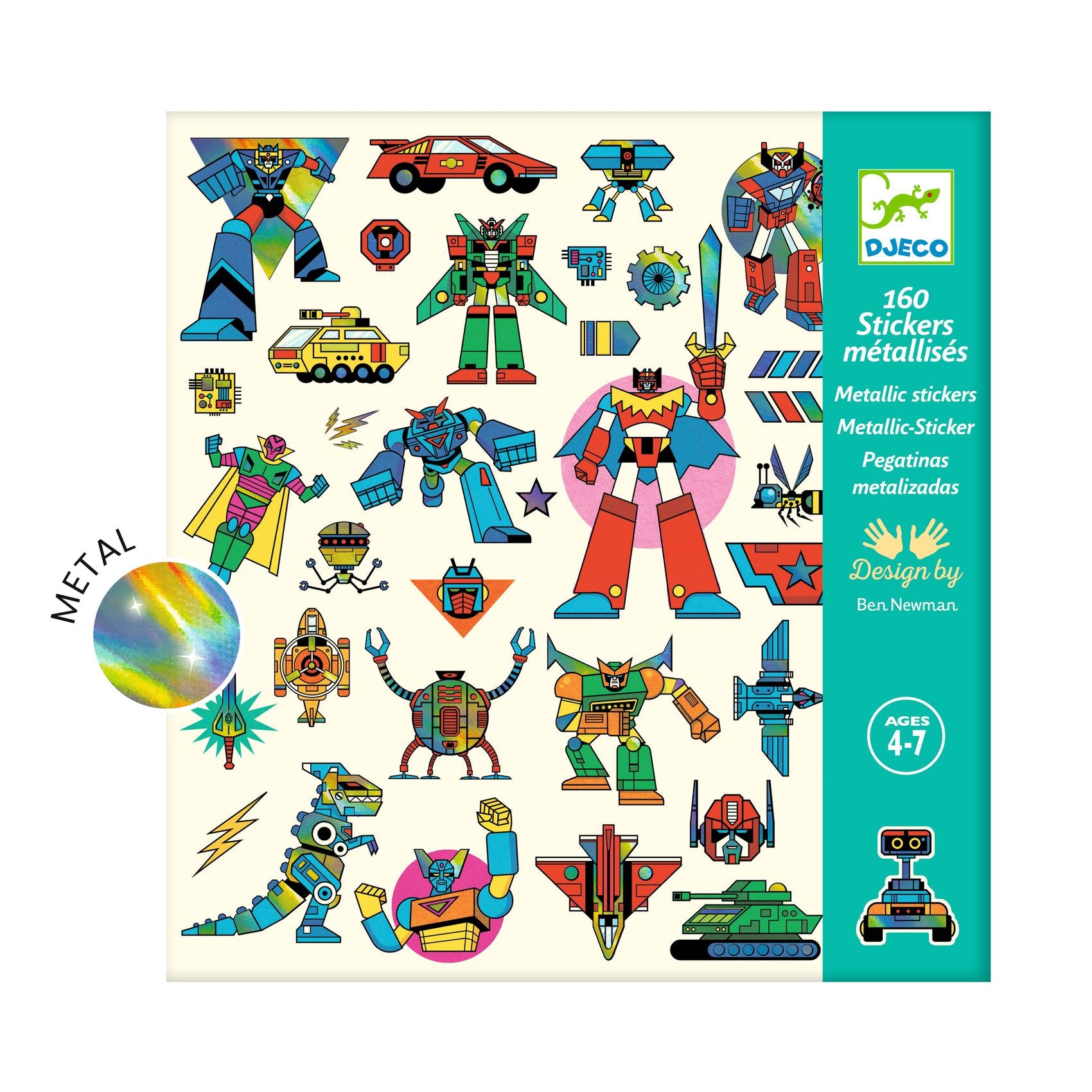 Metallic Stickers / Robots #CO 10#