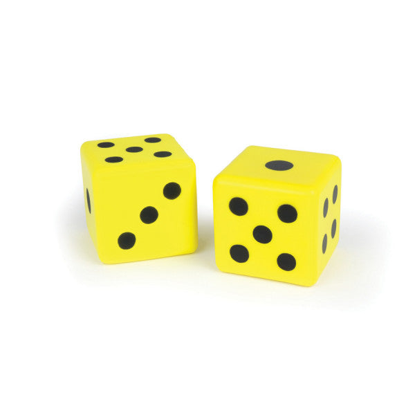 Ensemble de 2 dés 6 à points - 3 pouces