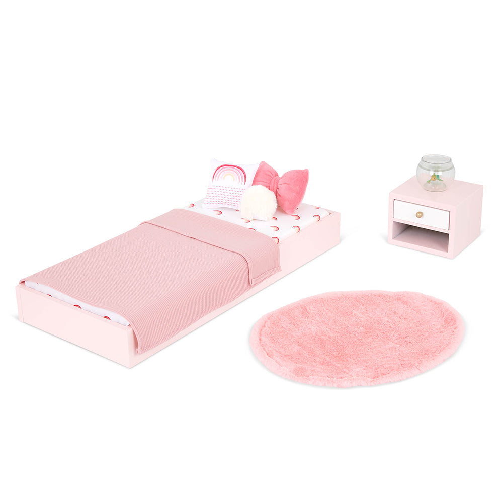 Lit et accessoires pour poupée