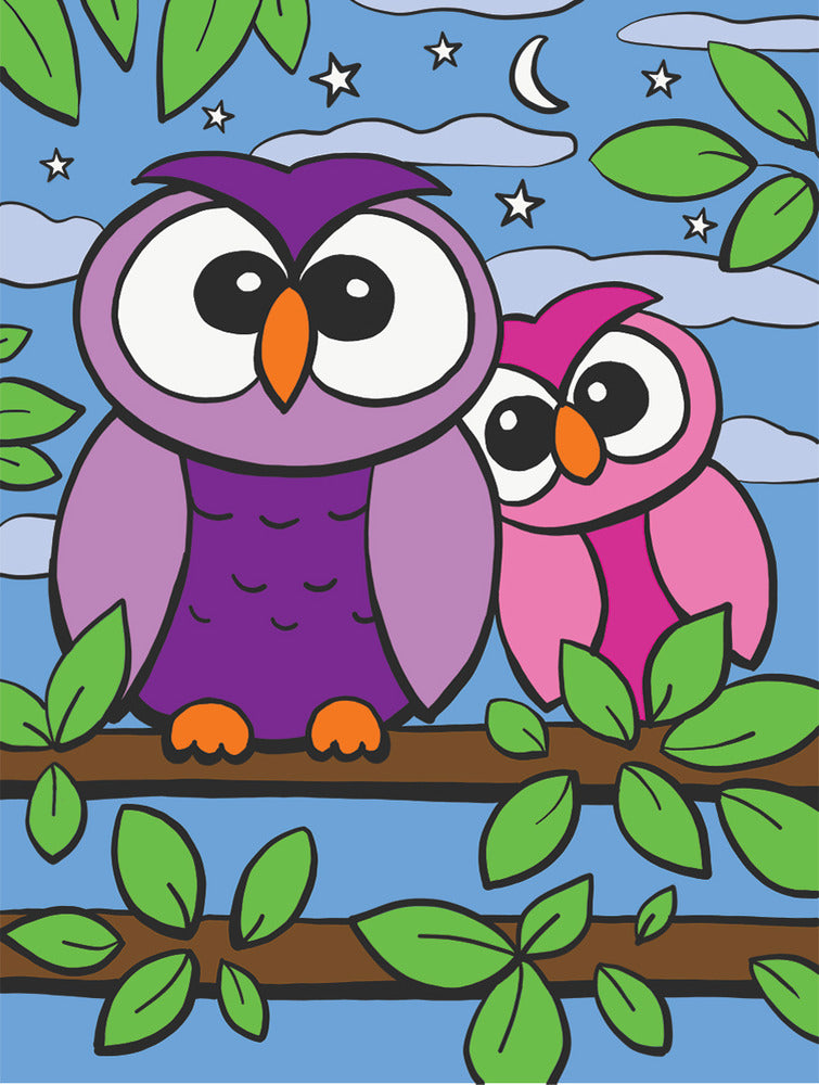 Ma première peinture à numéro Hibou