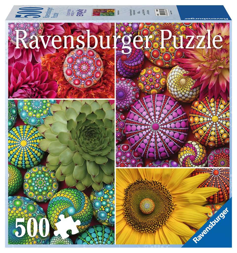 Fleurs de Mandala , Casse-tête de 500 pièces