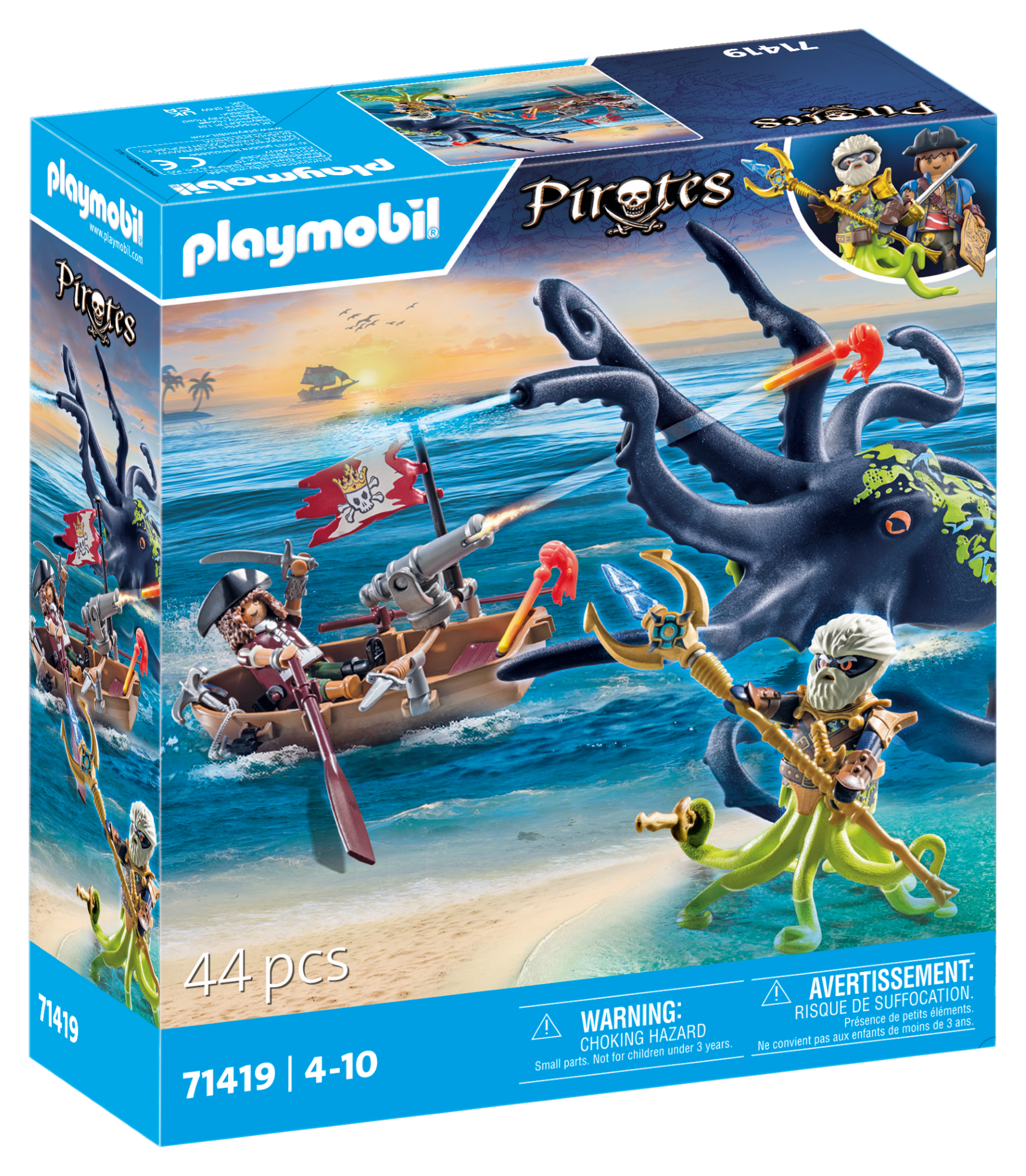 Pirate avec pieuvre géante
