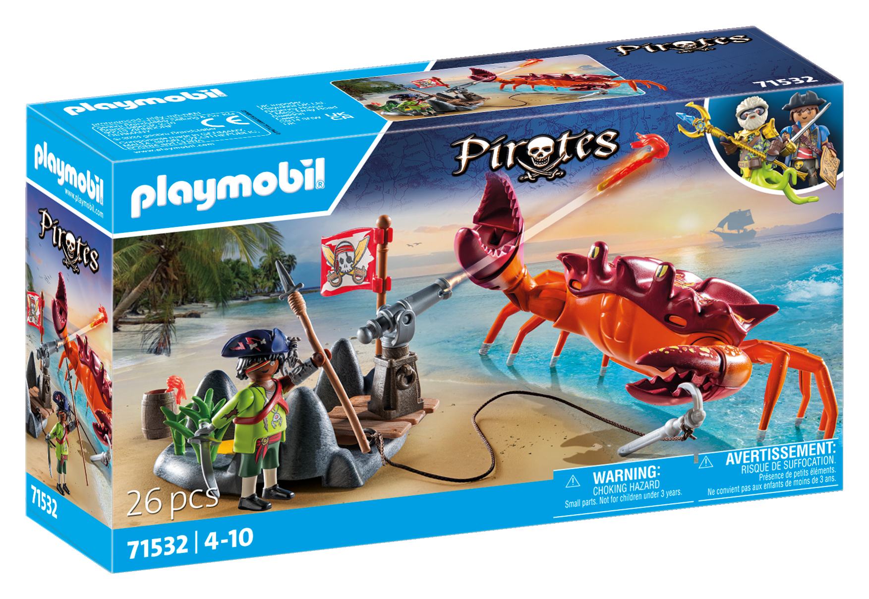 Pirate et crabe géant