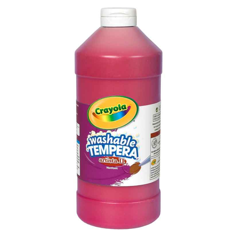 Peinture à tempera lavable rouge 946 ml