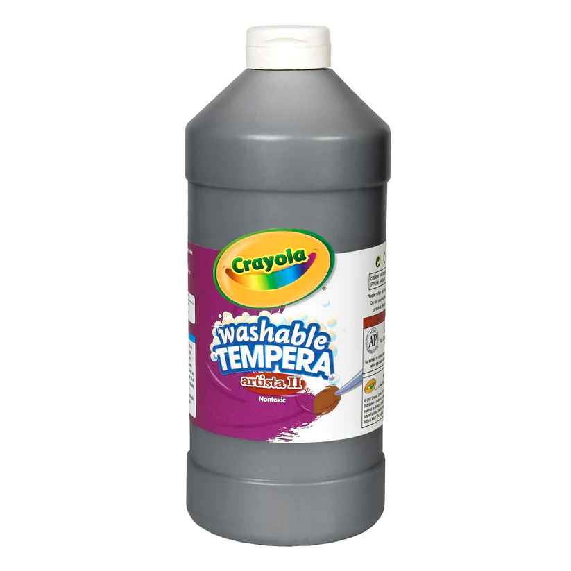 Peinture à tempera lavable noire 946 ml