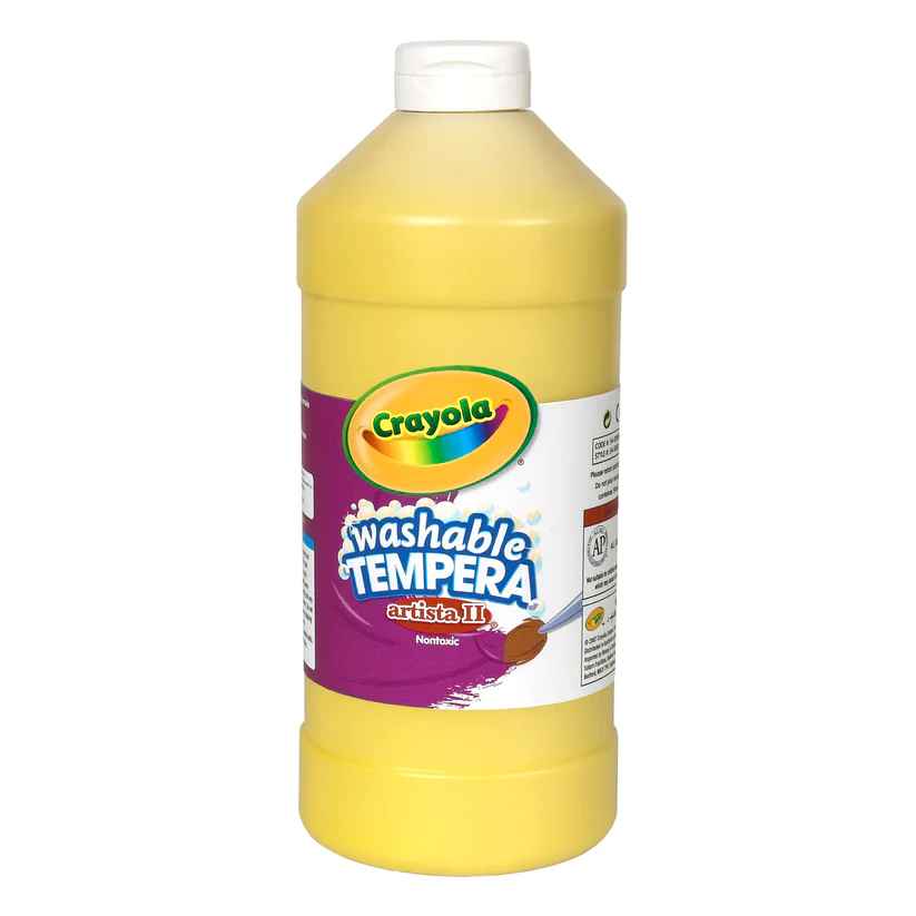 Peinture à tempera lavable jaune 946 ml