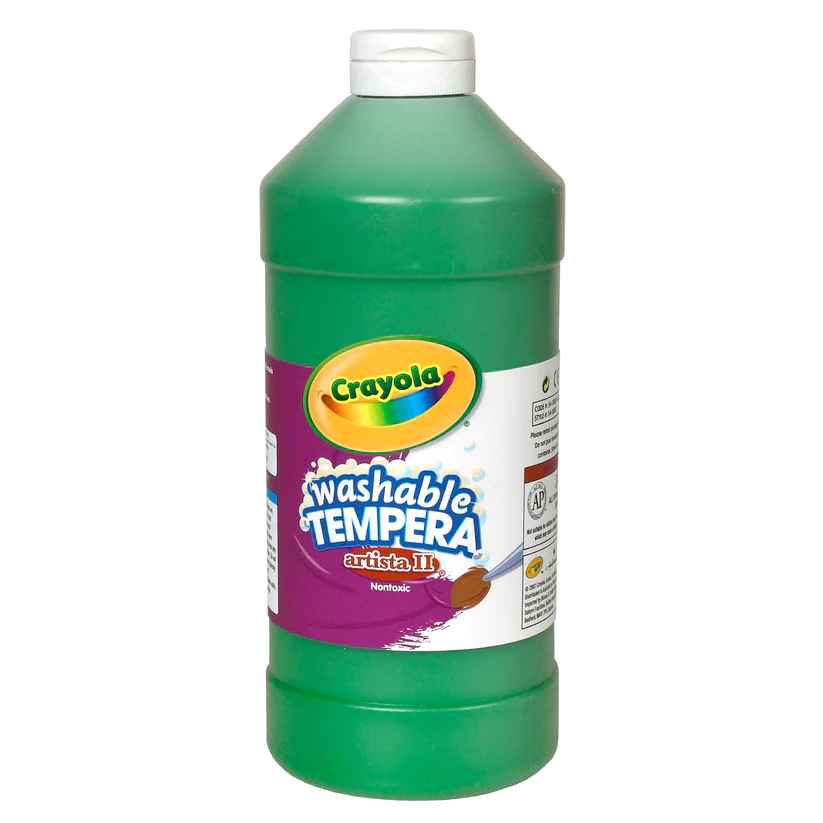Peinture à tempera lavable verte 946 ml