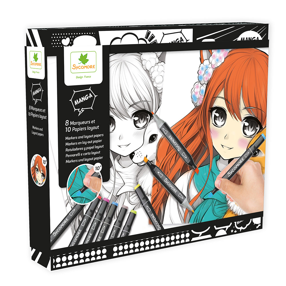 10 tableaux et marqueurs Manga - Kemonomimi