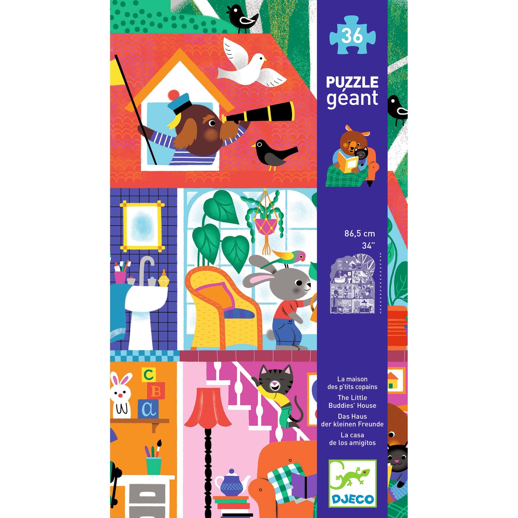 Giant puzzle / The Little Buddies' House / 36 pcs