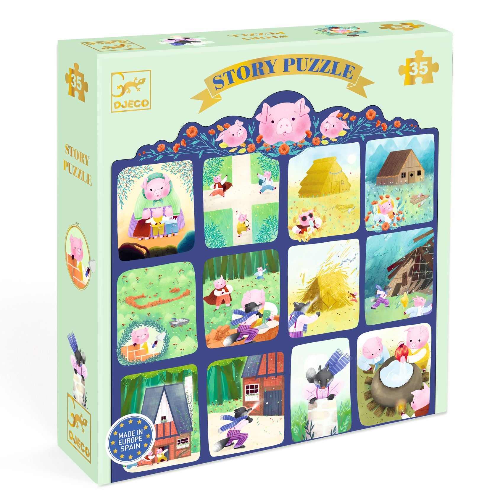 Story puzzle / The Three Little Pigs / 35 pcs