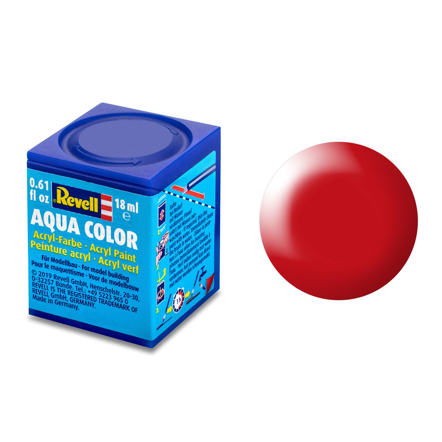 Pot de peinture Revell 18ml Rouge vif satiné