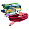 Cavo Flat USB AM a Micro USB M 1m Giallo / Blu