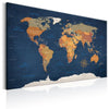 Quadro World Map: Ink Oceans