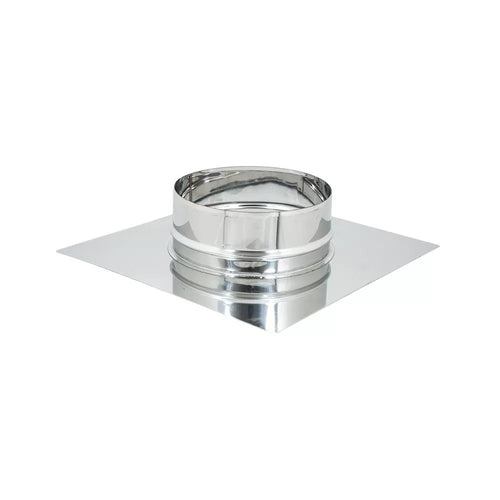 Base forata inox da 400x400mm a innesto M 300mm spessore 6 decimi AISI 304
