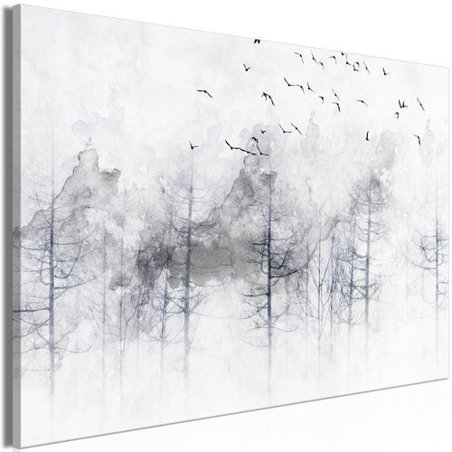 Quadro foresta invernale un pannello
