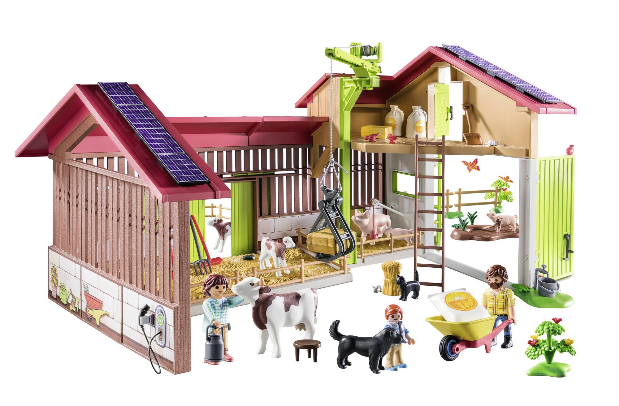 Ferme avec panneaux solaires