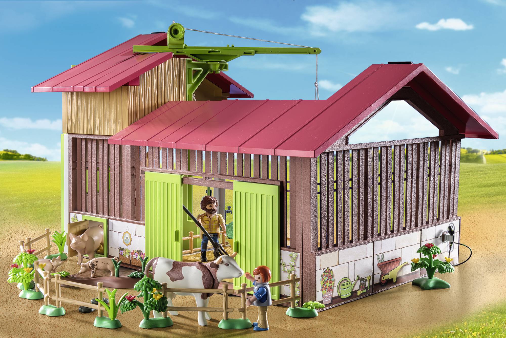 Ferme avec panneaux solaires