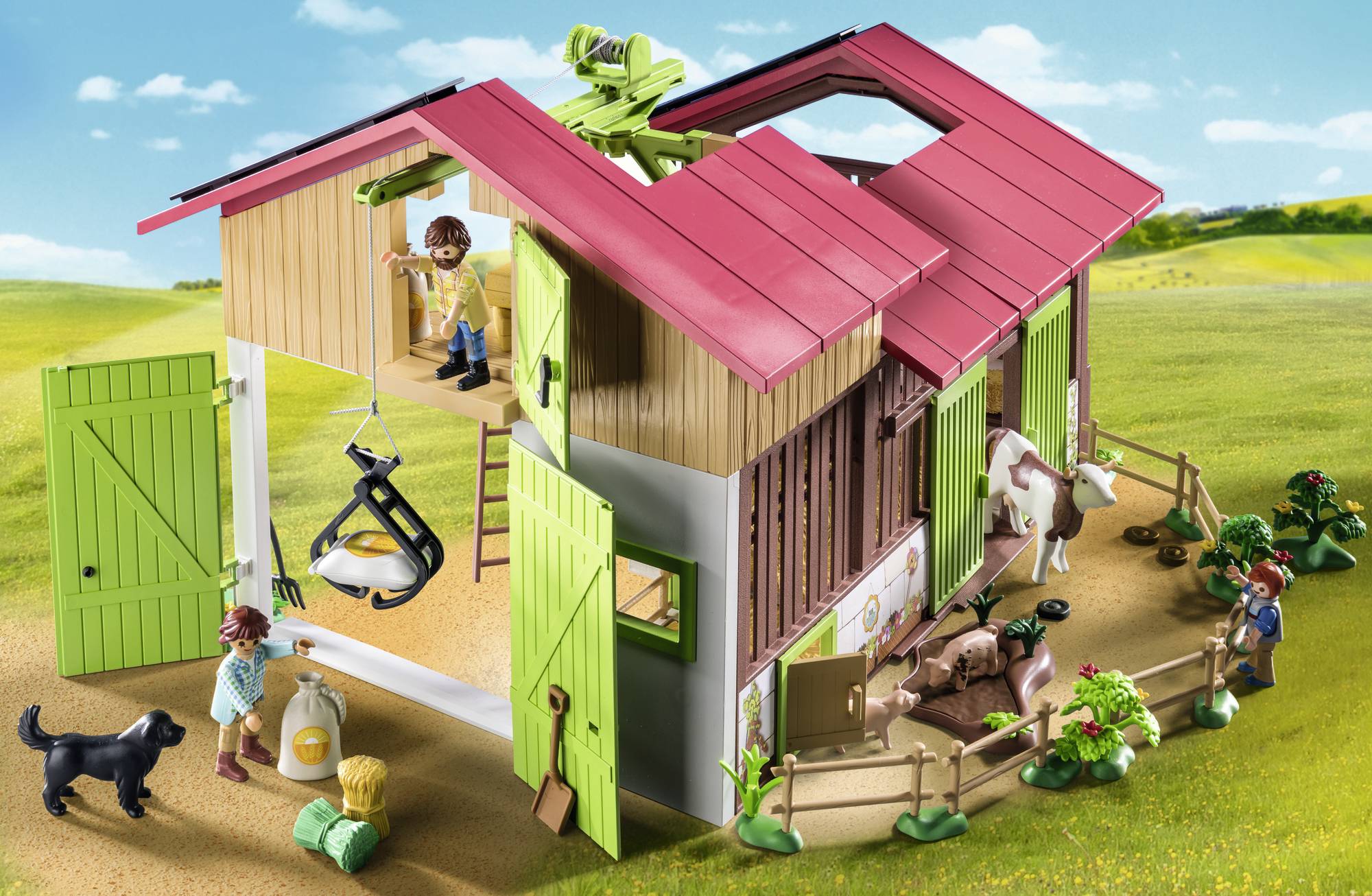 Ferme avec panneaux solaires
