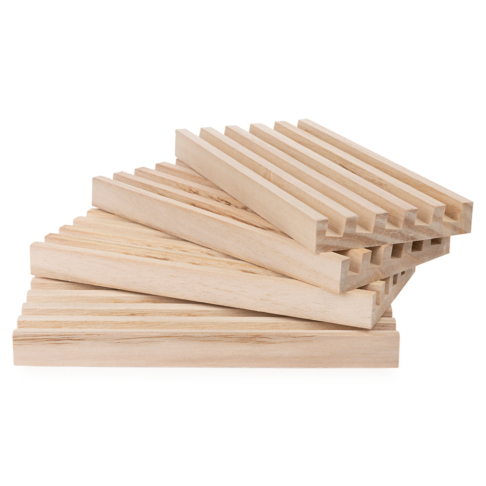 4 supports pour dominos en bois