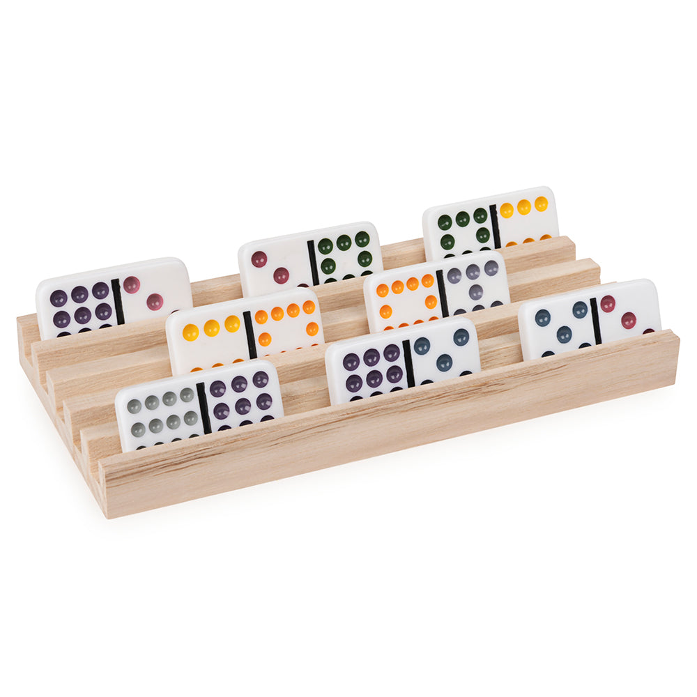 4 supports pour dominos en bois