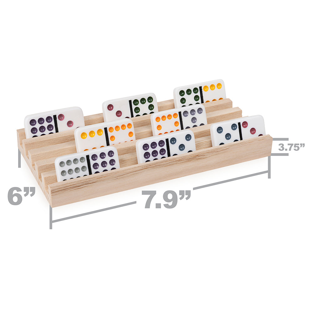 4 supports pour dominos en bois